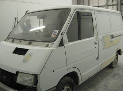Van bodywork in progress