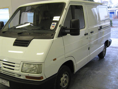 Van finished in white