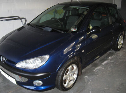 After: the Peugeot 206 repaired and refinished